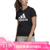 adidas 阿迪达斯 W BL T 女子运动T恤 GL0722 黑色 S