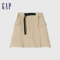 Gap 盖璞 女士工装口袋松紧腰A字户外风半身裙 465785