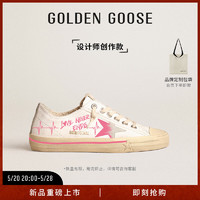                                                                                 Golden Goose【设计师创作款】Golden Goose男鞋V-Star 星星运动休闲脏脏鞋 粉色 43码265mm