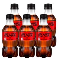 可口可樂 芬達碳酸飲料300mL*6瓶無糖零度汽水整箱小瓶裝批發