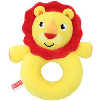 Fisher-Price 獅子安撫搖鈴圈 嬰幼兒毛絨玩具 寶寶卡通手偶0-1-2歲F1035六一兒童節禮物送寶寶