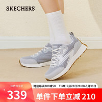 SKECHERS 斯凯奇 2024年春季女款跑步鞋立体皮革透气橡胶底轻便舒适177165