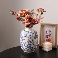 BHM 贝汉美 陶瓷花瓶摆件青花瓷中式复古风瓷器高级感家居客厅插花装饰