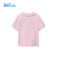 361° 儿童短袖夏季男女小童透气运动POLO衫 粉120