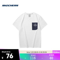 SKECHERS 斯凯奇 男子针织短袖T恤衫 L223M083-0019 L
