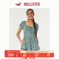 HOLLISTER24夏季甜美碎花包肩连衣裙女 KI359-4084 绿色碎花 L (165/100A)标准版