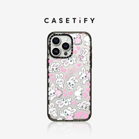 CASETiFY 爱心小兔手机壳 适用于iPhone15/14/13/Pro/Max 透明黑框 iPhone 15