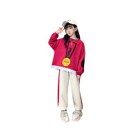 yuyingfang 玉婴坊 女童套装春季新款大童女孩洋气童装卫衣运动裤两件套