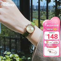 Disney 迪士尼 手表女学生简约气质高中生防水复古小绿表方形女士手表MK-11366G