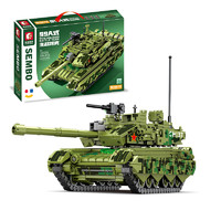森宝积木 儿童拼装玩具积木99A式坦克