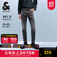 杰克琼斯 杰克·琼斯（JACK&JONES）夏修身版型水洗猫须设计潮舒适弹力牛仔裤长裤男裤224232031 A17 中灰牛仔 常规 185/88A/XLRW