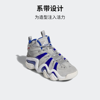 adidas CRAZY 8中帮休闲篮球鞋男大童阿迪达斯三叶草 灰/蓝 38.5(235mm)