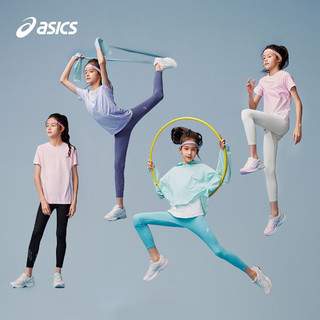 亚瑟士（asics）童装2024年夏季女童打底裤九分裤大弹力运动裤332241234052 001黑色 160