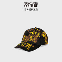 范思哲Versace Jeans Couture24春夏男士LOGO印花棒球帽 黑色