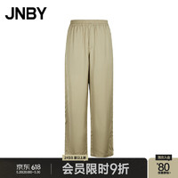 JNBY24夏直筒裤松紧休闲女5O6E13890 269/绿卡其 M