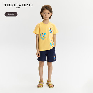 Teenie Weenie Kids小熊童装24夏季男童舒适百搭耐磨透气短裤 黄色 150cm