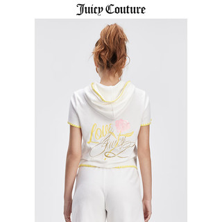 JUICY COUTURE【清新俏皮】橘滋外套女24夏季美式休闲运动宽松显瘦刺绣上衣 白色-S M