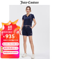 JUICY COUTURE【清新俏皮】橘滋外套女24夏季美式休闲运动宽松显瘦刺绣上衣 藏青 XL