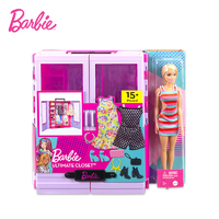 BARBIE 芭比泳装 芭比（Barbie）女孩娃娃六一礼物-时尚衣橱套装HJL66