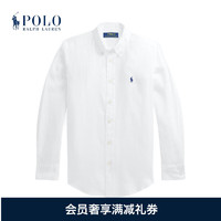 Polo Ralph Lauren 拉夫劳伦男童 经典款尖领亚麻衬衫RL39670 100-白色 S