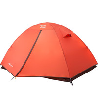 牧高笛 户外帐篷露营徒步登山防风防暴雨遮阳双层便携铝杆专业冷山系列 T2（玻杆）红色