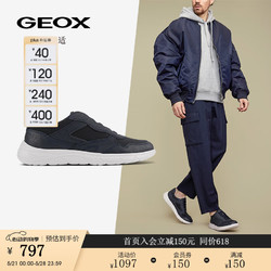 GEOX 杰欧适 男鞋2024年早春圆头舒适酷帅时尚休闲鞋U45E1A 海军蓝C4002 40