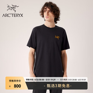 ARC’TERYX始祖鸟 ARC'MULTI BIRD LOGO SS 透气 男子 棉质短袖T恤 Black/黑色 M