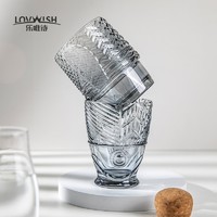 LOVWISH 乐唯诗 NERVISHI） 玻璃水杯轻奢创意锦鲤玻璃杯叠叠杯 年年有鱼杯4件套