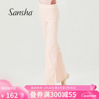 SANSHA 三沙 少女舞蹈裤 抓绒运动裤芭蕾舞练功裤长裤热身74BB1029 粉色 L