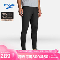 BROOKS 布鲁克斯 服装男跑步透气舒适长裤环保211365001 黑 170/76A