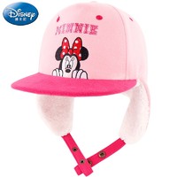 Disney 迪士尼 儿童帽子秋冬男童女童棉帽加绒保暖护耳棒球帽宝宝鸭舌帽 FM10031粉色米妮 54cm（建议年龄5-14岁）