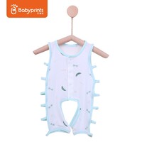 移动端：Babyprints 琵琶衣夏季婴儿衣服宝宝无袖连体衣家居空调服轻薄透气 绿色 59