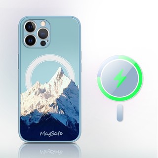 捣旦国度 适用iphone15promax手机壳苹果14/13保护套magsafe磁吸壳 蔚蓝雪山 MagSafe款（38颗内置强磁） iphone 13 Pro