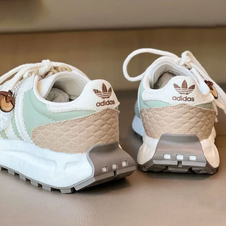 adidas 阿迪达斯 三叶草女鞋夏季新款RETROPY E5运动鞋跑步鞋休闲鞋子女 IF3885绿白 36