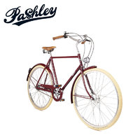 Electra Pashley联名英国手工自行车休闲城市男女变速脚踏车复古大杠通勤 酒红色 20.5车架 内5速
