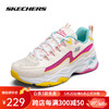 SKECHERS 斯凯奇 女鞋闪电熊猫鞋2024春夏新款低帮休闲老爹鞋网面运动鞋