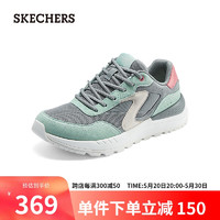 SKECHERS 斯凯奇 时尚休闲板鞋177725 灰色/薄荷色/GYMN 37