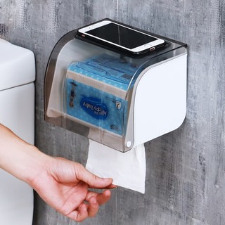沃福友卷纸盒卫生间家用挂壁式免打孔创意防水厕所纸巾置物架浴室卷纸筒