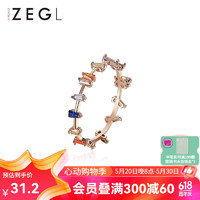 ZEGL日式轻奢多巴胺戒指女小众设计冷淡风时尚个性礼遇季食指戒 美号8号(适合56-58mm指围佩戴)