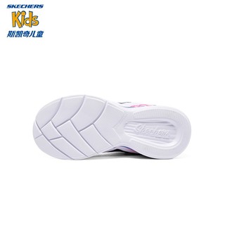 Skechers斯凯奇童鞋女童靴子冬季防泼水闪灯鞋高帮休闲儿童棉靴302667L 海军蓝色/多彩色/NVMT/拼色大底 37码