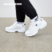 SKECHERS 斯凯奇 女鞋冬鞋厚底休闲小白鞋舒适运动鞋老爹男鞋子