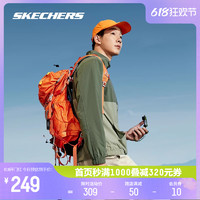 88VIP：SKECHERS 斯凯奇 外套男2024年春季新款凉感防晒户外黑色运动上衣