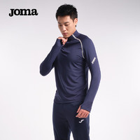 Joma 荷马 长袖T恤男拇指扣设计半拉链足球训练服跑步健身服 藏青 3XL