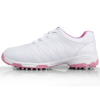 PGM 高尔夫球鞋 女款运动鞋 防侧滑钉鞋 防水鞋子 XZ082-粉色A【普通鞋带】 36码