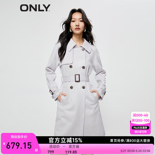 ONLY春季通勤风时尚百搭翻领长袖风衣外套女|123336023 C39  薰衣草蓝 155/76A/XS