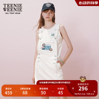 Teenie Weenie小熊夏季舒适柔软时髦牛仔背带裙子女 象牙白 165/M