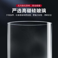 boxtech 鱼缸客厅小型一体免换水超白玻璃桌面生态缸圆形循环过滤静音家用