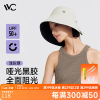 今日必買：VVC 遮陽帽女防紫外線漁夫帽黑膠防曬帽戶外透氣太陽帽子 淺灰綠