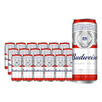 百亿补贴：Budweiser 百威 啤酒经典醇正500ml*18罐装  无手提袋 大罐屯货