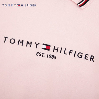 TOMMY HILFIGER24春夏童装女简约刺绣无袖镶边POLO针织衫TH2422820 粉色104 6/120cm